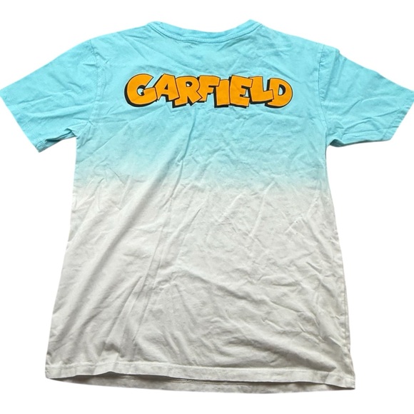 Garfield Kids XL 14-16 Blue Ombre Graphic‎ Tee Short Sleeve Cartoon Cat T-Shirt - Picture 3 of 9